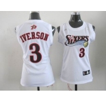 women nba philadelphia 76ers #3 iverson white