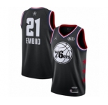 Youth Jordan Philadelphia 76ers #21 Joel Embiid Swingman Black 2019 All-Star Game Basketball Jersey