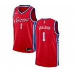 Youth Nike Philadelphia 76ers #1 Justin Anderson Swingman Red Alternate NBA Jersey Statement Edition