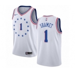 Youth Nike Philadelphia 76ers #1 Landry Shamet White Swingman Jersey - Earned Edition