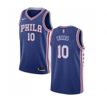 Youth Nike Philadelphia 76ers #10 Maurice Cheeks Swingman Blue Road NBA Jersey - Icon Edition