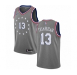 Youth Nike Philadelphia 76ers #13 Wilt Chamberlain Swingman Gray NBA Jersey - City Edition