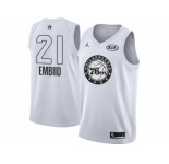 Youth Nike Philadelphia 76ers #21 Joel Embiid White NBA Jordan Swingman 2018 All-Star Game Jersey