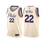 Youth Nike Philadelphia 76ers #22 Richaun Holmes Swingman Cream NBA Jersey - City Edition