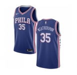 Youth Nike Philadelphia 76ers #35 Clarence Weatherspoon Swingman Blue Road NBA Jersey - Icon Edition