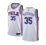 Youth Nike Philadelphia 76ers #35 Clarence Weatherspoon Swingman White Home NBA Jersey - Association Edition