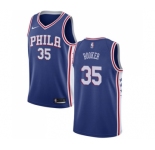 Youth Nike Philadelphia 76ers #35 Trevor Booker Swingman Blue NBA Jersey - Icon Edition