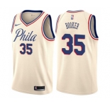 Youth Nike Philadelphia 76ers #35 Trevor Booker Swingman Cream NBA Jersey - City Edition