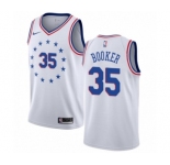 Youth Nike Philadelphia 76ers #35 Trevor Booker White Swingman Jersey - Earned Edition