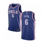 Youth Nike Philadelphia 76ers #6 Julius Erving Swingman Blue Road NBA Jersey - Icon Edition