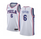 Youth Nike Philadelphia 76ers #6 Julius Erving Swingman White Home NBA Jersey - Association Edition
