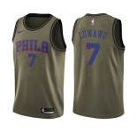 Youth Nike Philadelphia 76ers #7 Timothe Luwawu Swingman Green Salute to Service NBA Jersey