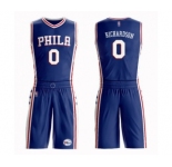 Youth Philadelphia 76ers #0 Josh Richardson Swingman Blue Basketball Suit Jersey - Icon Edition