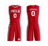 Youth Philadelphia 76ers #0 Josh Richardson Swingman Red Basketball Suit Jersey Statement Edition