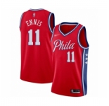 Youth Philadelphia 76ers #11 James Ennis Swingman Red Finished Basketball Jersey - Statement Edition