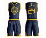 Golden State Warriors #24 Rick Barry Authentic Navy Blue Basketball Suit 2019 Basketball Finals Bound Jersey - City Edition