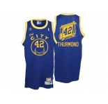 Golden State Warriors #42 Nate Thurmond The City Throwback Blue Swingman Jersey
