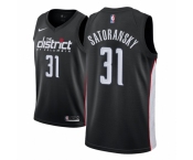Men NBA 2018-19 Washington Wizards #31 Tomas Satoransky City Edition Black Jersey