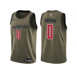 Men Nike Washington Wizards #0 Gilbert Arenas Green Salute to Service NBA Swingman Jersey