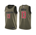 Men Nike Washington Wizards #13 Marcin Gortat Green Salute to Service NBA Swingman Jersey