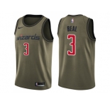 Men Nike Washington Wizards #3 Bradley Beal Green Salute to Service NBA Swingman Jersey