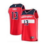 Men' Washington Wizards #13 Jordan Poole Red Icon Edition Stitched Jersey