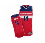 Men's Adidas Washington Wizards #14 Jason Smith Authentic Red Road NBA Jersey