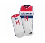 Men's Adidas Washington Wizards #14 Jason Smith Authentic White Home NBA Jersey