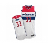 Men's Adidas Washington Wizards #33 Trey Burke Authentic White Home NBA Jersey