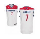 Men's Adidas Washington Wizards #7 Brandon Jennings Authentic White Home NBA Jersey