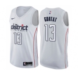 Men's Nike Washington Wizards #13 Marcin Gortat Swingman White NBA Jersey - City Edition