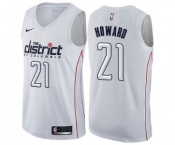 Men's Nike Washington Wizards #21 Dwight Howard Authentic White NBA Jersey - City Edition