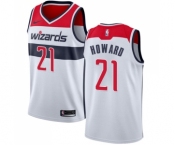 Men's Nike Washington Wizards #21 Dwight Howard Swingman White NBA Jersey - Association Edition