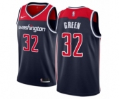 Men's Nike Washington Wizards #32 Jeff Green Authentic Navy Blue NBA Jersey Statement Edition