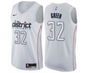 Men's Nike Washington Wizards #32 Jeff Green Authentic White NBA Jersey - City Edition