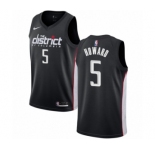 Men's Nike Washington Wizards #5 Juwan Howard Authentic Black NBA Jersey - City Edition