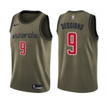 Men's Nike Washington Wizards #9 Ramon Sessions Swingman Green Salute to Service NBA Jersey