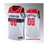 Men's Washington Wizards #00 Tristan Vukcevic White 2023 Draft Association Edition Stitched Jersey