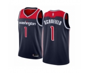 Men's Washington Wizards #1 Admiral Schofield Authentic Navy Blue Basketball Jersey Statement Edition