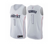 Men's Washington Wizards #1 Admiral Schofield Authentic White Basketball Jersey - City Edition