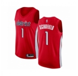 Men's Washington Wizards #1 Admiral Schofield Red Swingman Jersey - Earned Edition