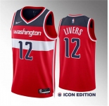 Men's Washington Wizards #12 Isaiah Livers Red Icon Edition Stitched Basketball Jersey