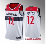 Men's Washington Wizards #12 Isaiah Livers White Association Edition Stitched Basketball Jersey