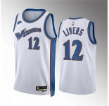 Men's Washington Wizards #12 Isaiah Livers White Classic Edition Stitched Basketball Jersey