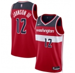 Men's Washington Wizards #12 Tre Johnson III Red 2025 Draft Icon Edition Stitched Basketball Jersey