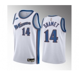 Men's Washington Wizards #14 Landry Shamet White 2023 Draft Classic Edition Stitched Jersey