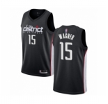Men's Washington Wizards #15 Moritz Wagner Authentic Black Basketball Jersey - City Edition