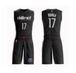 Men's Washington Wizards #17 Isaac Bonga Authentic Black Basketball Suit Jersey - City Edition