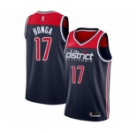 Men's Washington Wizards #17 Isaac Bonga Authentic Navy Blue Finished Basketball Jersey - Statement Edition