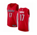 Men's Washington Wizards #17 Isaac Bonga Red Swingman Jersey - Earned Edition